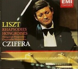 Georges Cziffra plays Liszt's Hungarian Rhapsodies - Album cover.